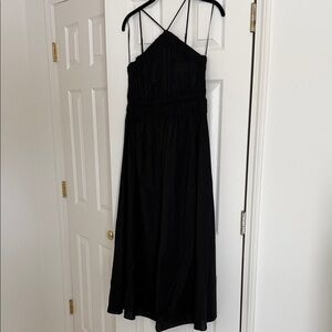 Mango Black Summer Halter Strap Dress